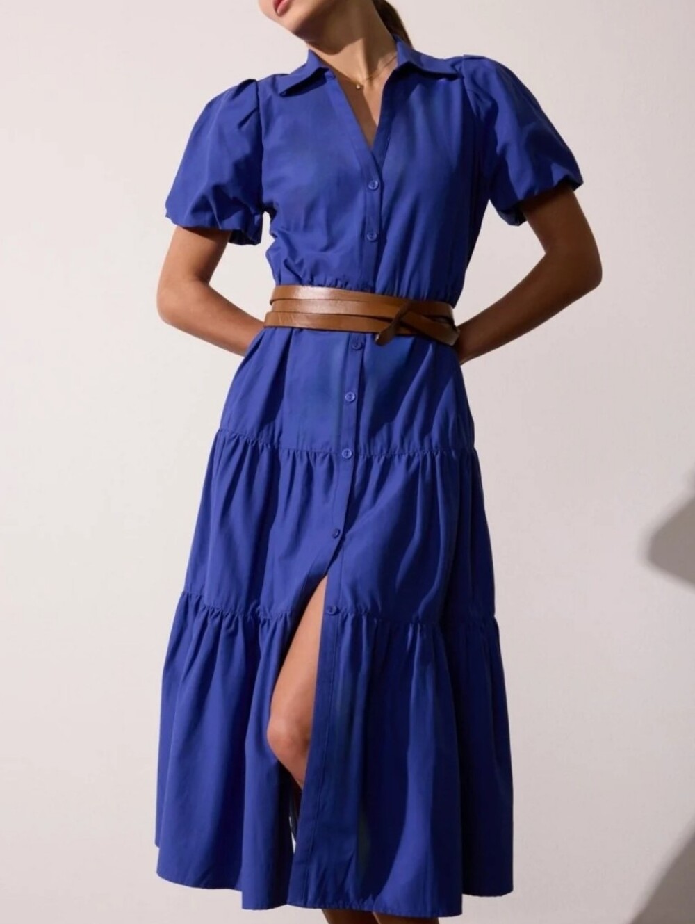 Brochu Walker Havana Dress In Cobalt Blue Premium Touch Fabric